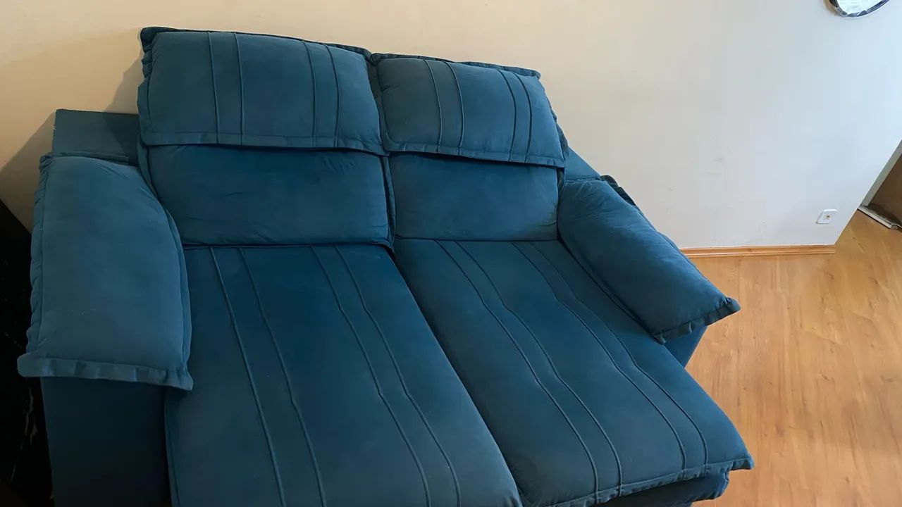 Sofá retrátil Azul - Foto 5