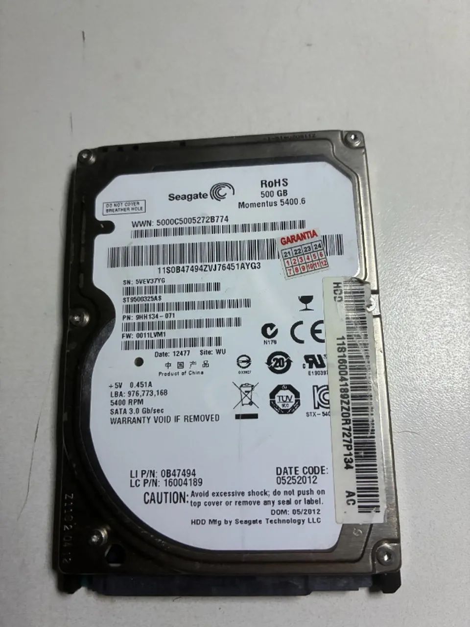 HD SATA 500GB NOTEBOOK FORMATADO, LEIA O ANUNCIO.