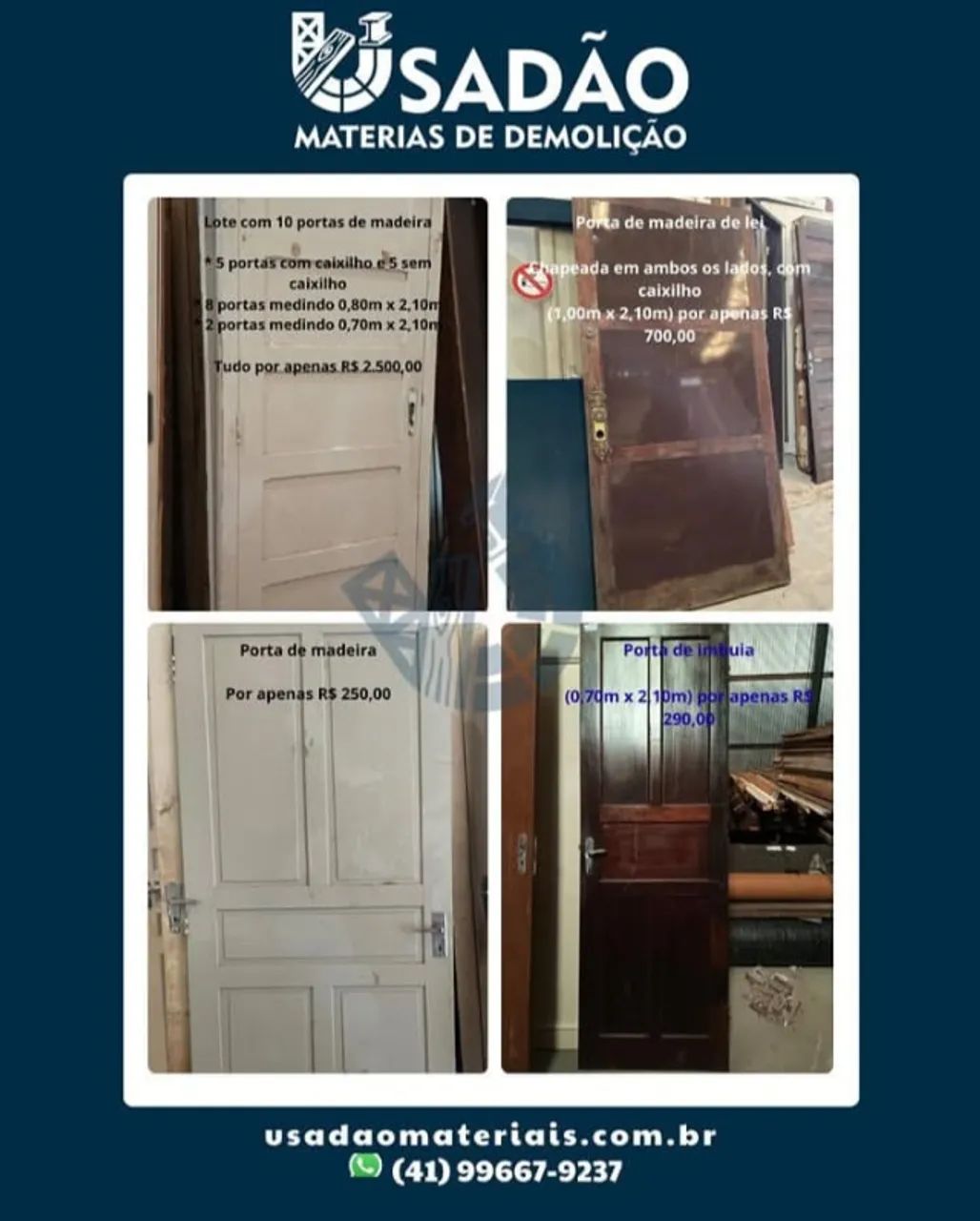 Portas de Madeira a Partir de R$250,00