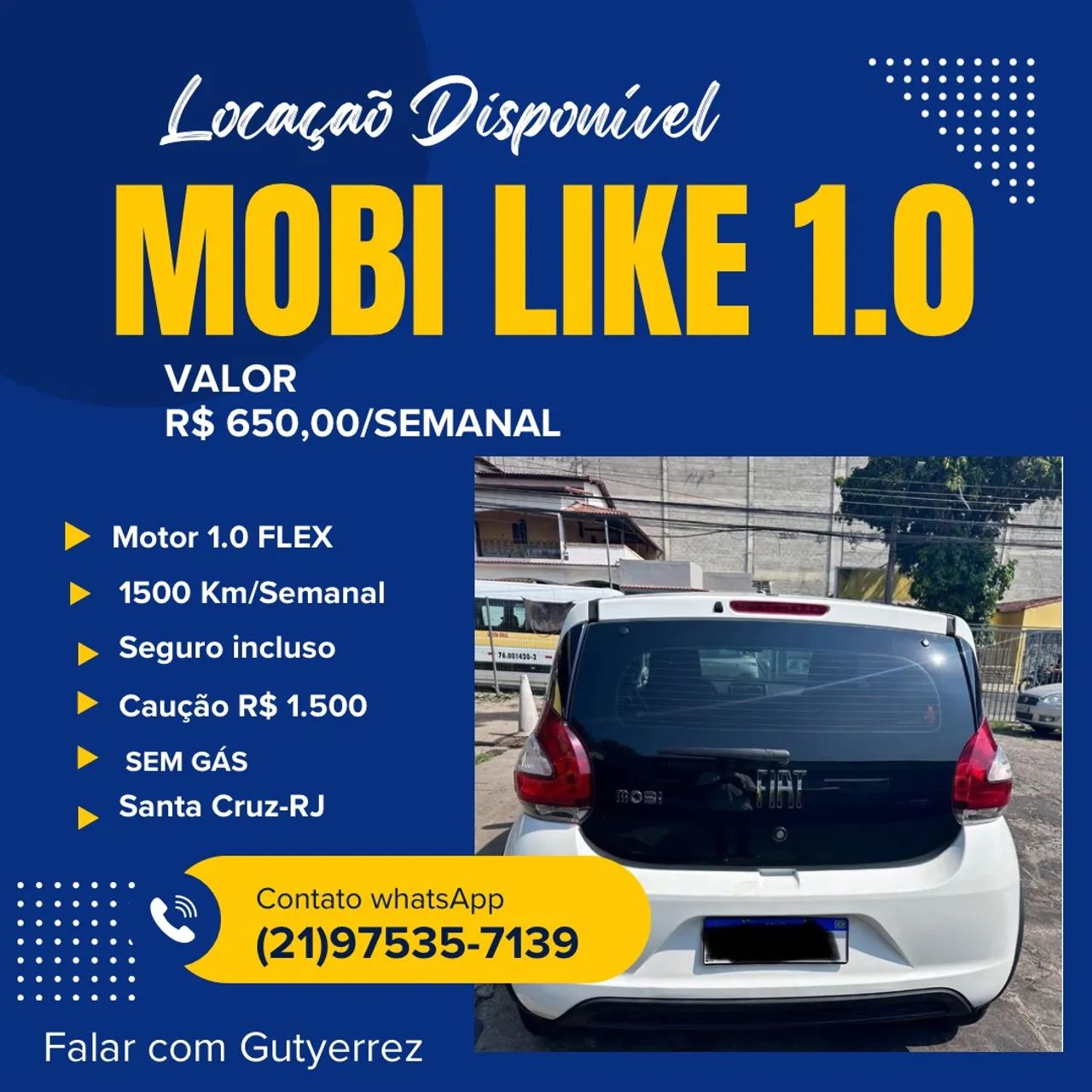 Aluguel carro  Mobi Para Uber /99/in drive  - Foto 2
