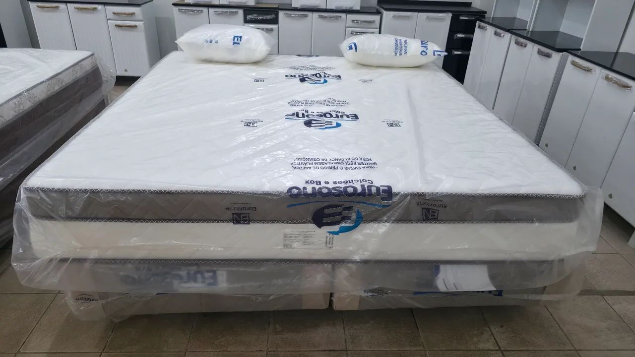 Cama box super King molas ensacadas nova  - Foto 2