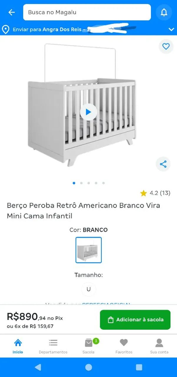 Berço com colchão vira mini cama - Foto 4