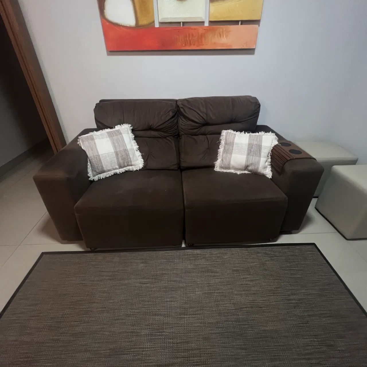 Sofá retrátil e reclinável 