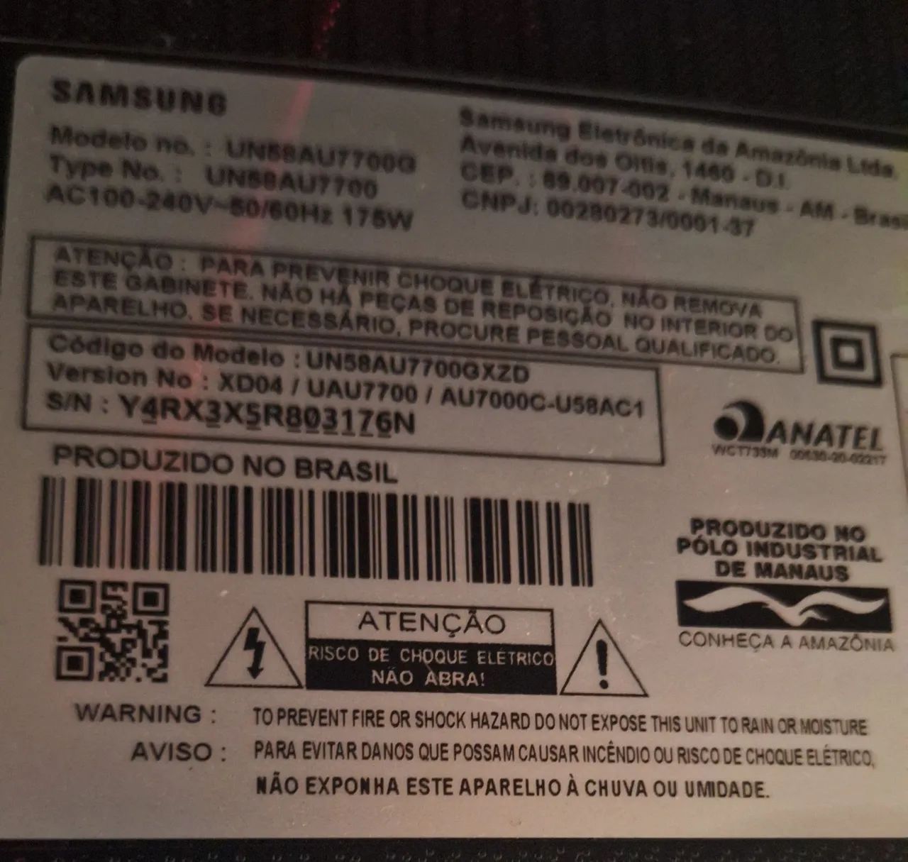 TV SAMSUNG 58 POLEGADAS AU7700 - Foto 2