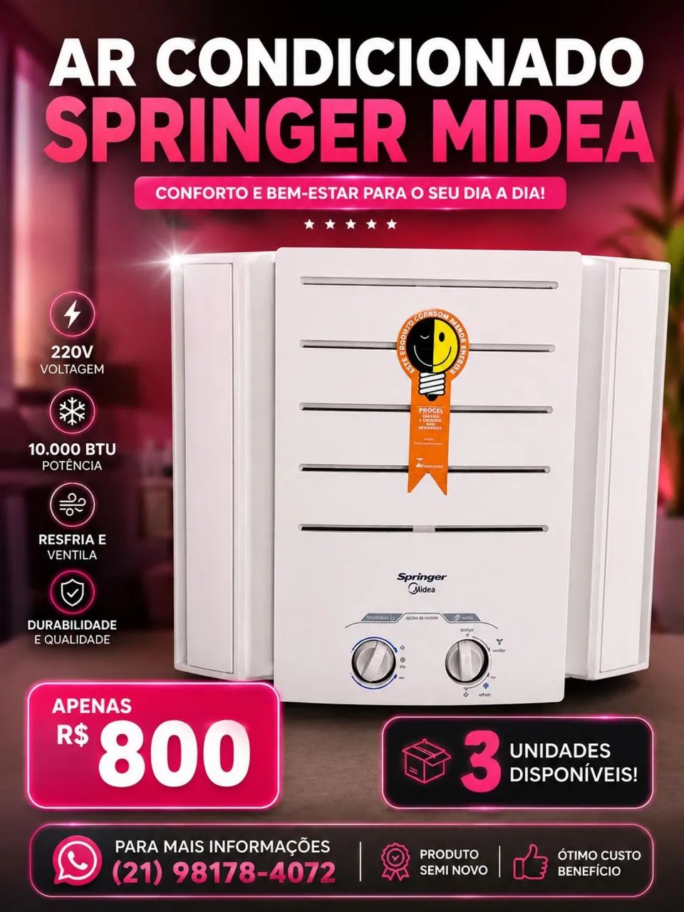 Ar-condicionado Springer Midea - VENDO