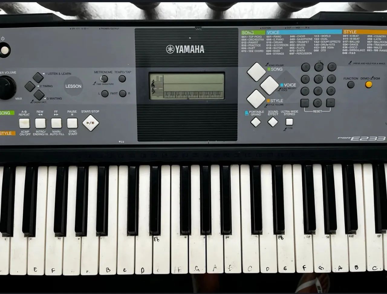 Teclado Yamaha PSR-E233 - Funcionando perfeitamente