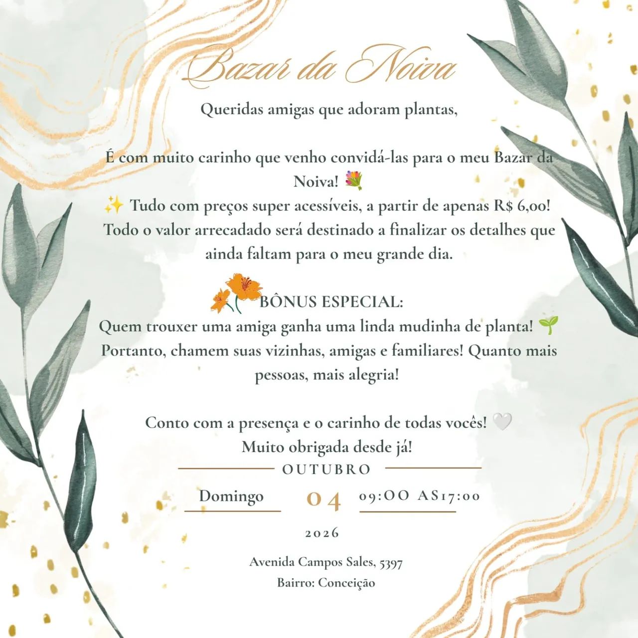 Bazar de plantas!