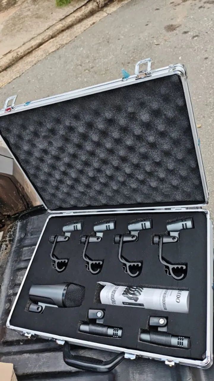 KIT MICROFONE BATERA E600 CÓPIA SENHEEISER 