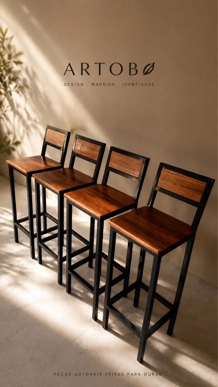 4 banquetas nova da ARTOB - Foto 2