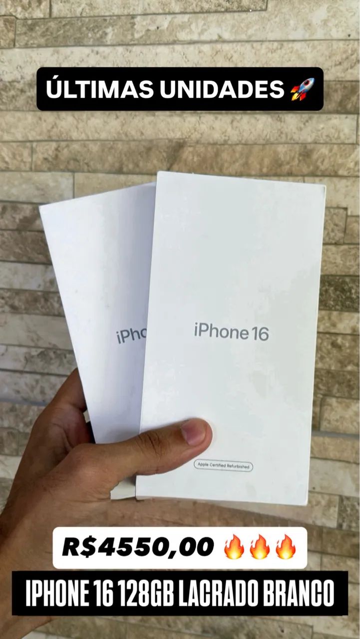 iPhone 16 128GB Lacrado Com 1 Ano de Garantia