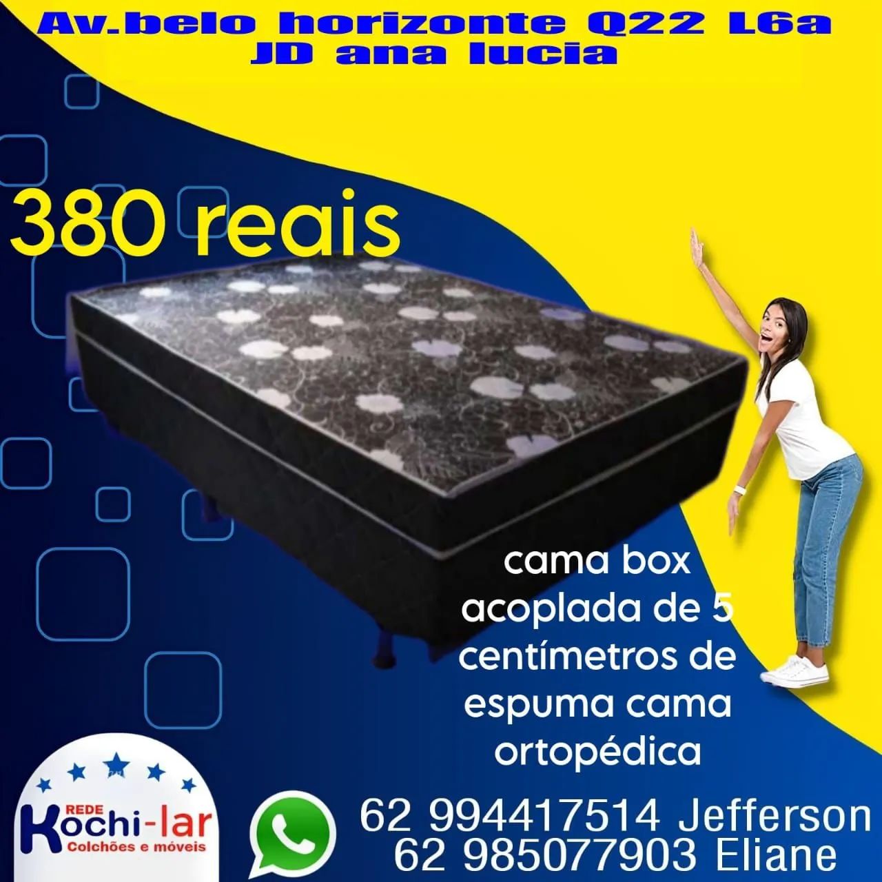Cama box acoplado ortopédico 5 centímetros 
