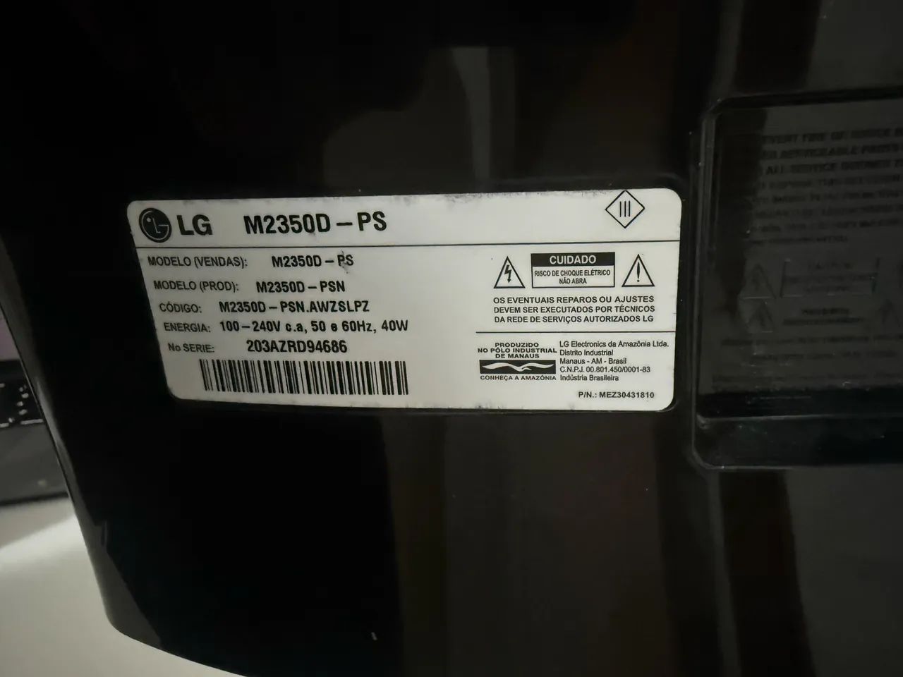Monitor TV LG 23" LED Full HD - Modelo M2350D-PS - Foto 2