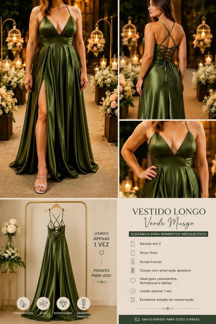 Vestido verde oliva 