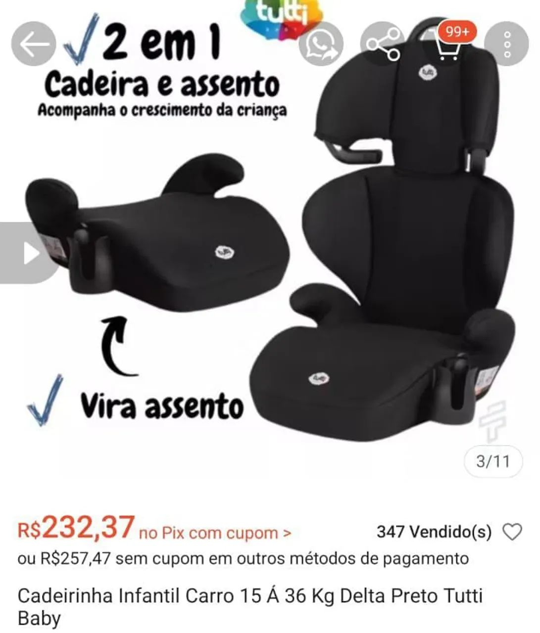 Cadeirinha para carro - Foto 3