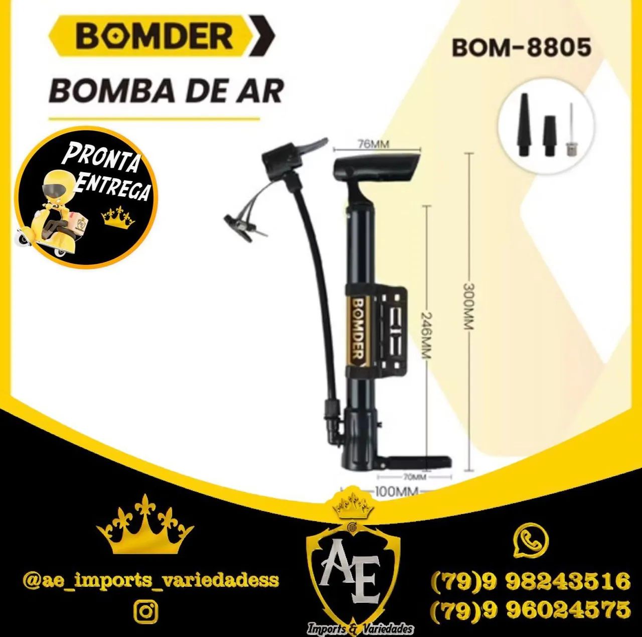 Bomba de encher pneu para Bicicleta 