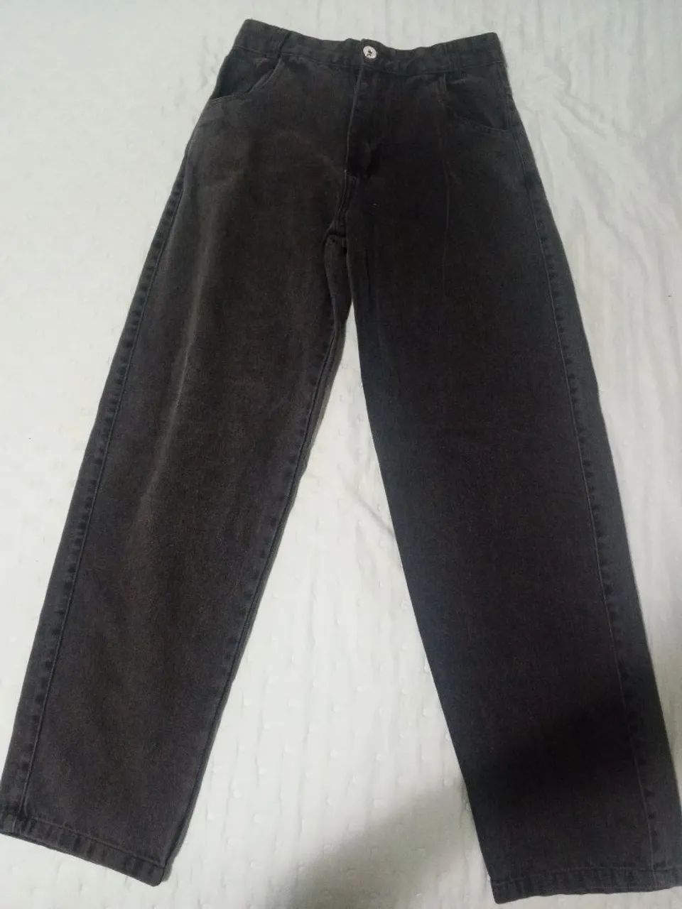 Calça baggy jeans cinza - Foto 2