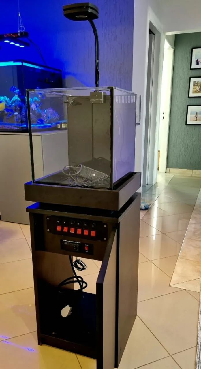 Nano + Sump + Móvel + Luminária AI Prime 16HD