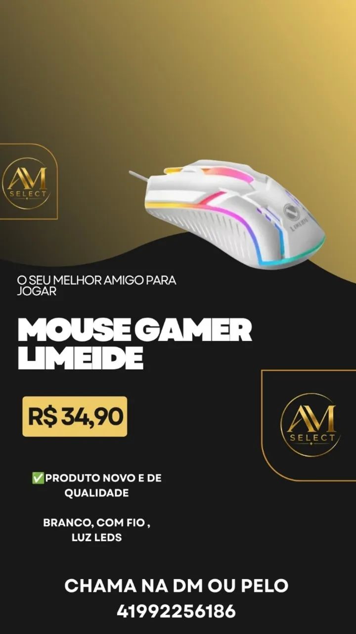 Mouse Gamer Branco - Foto 2