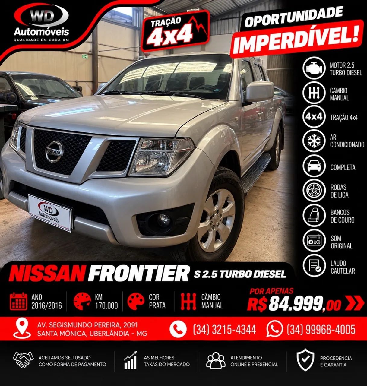 Nissan Frontier Frontier S CD 4x4 2.5 TB Diesel 2016