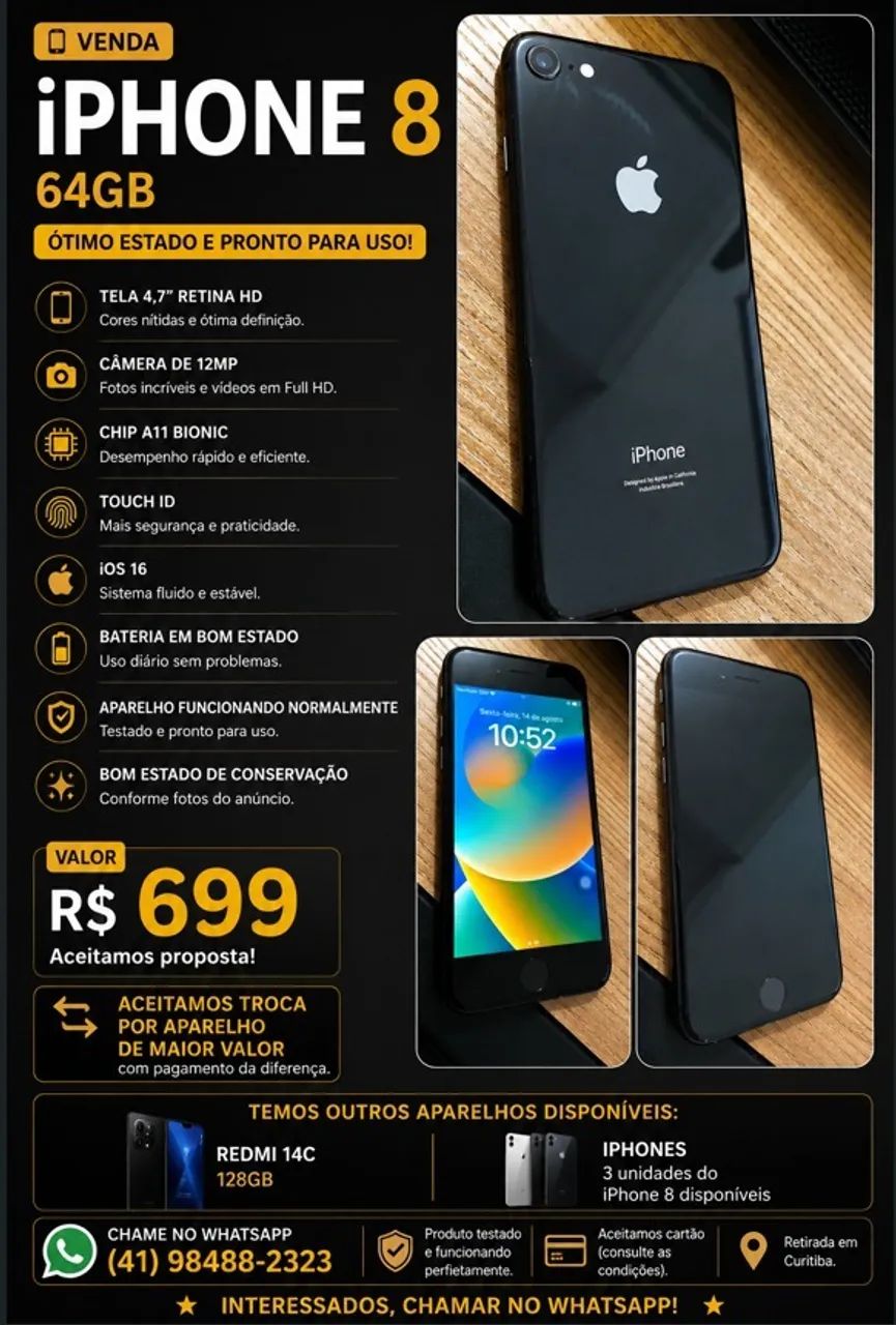 Celular iPhone 8 64gb - Celulares e Smartphones - Jardim Amélia