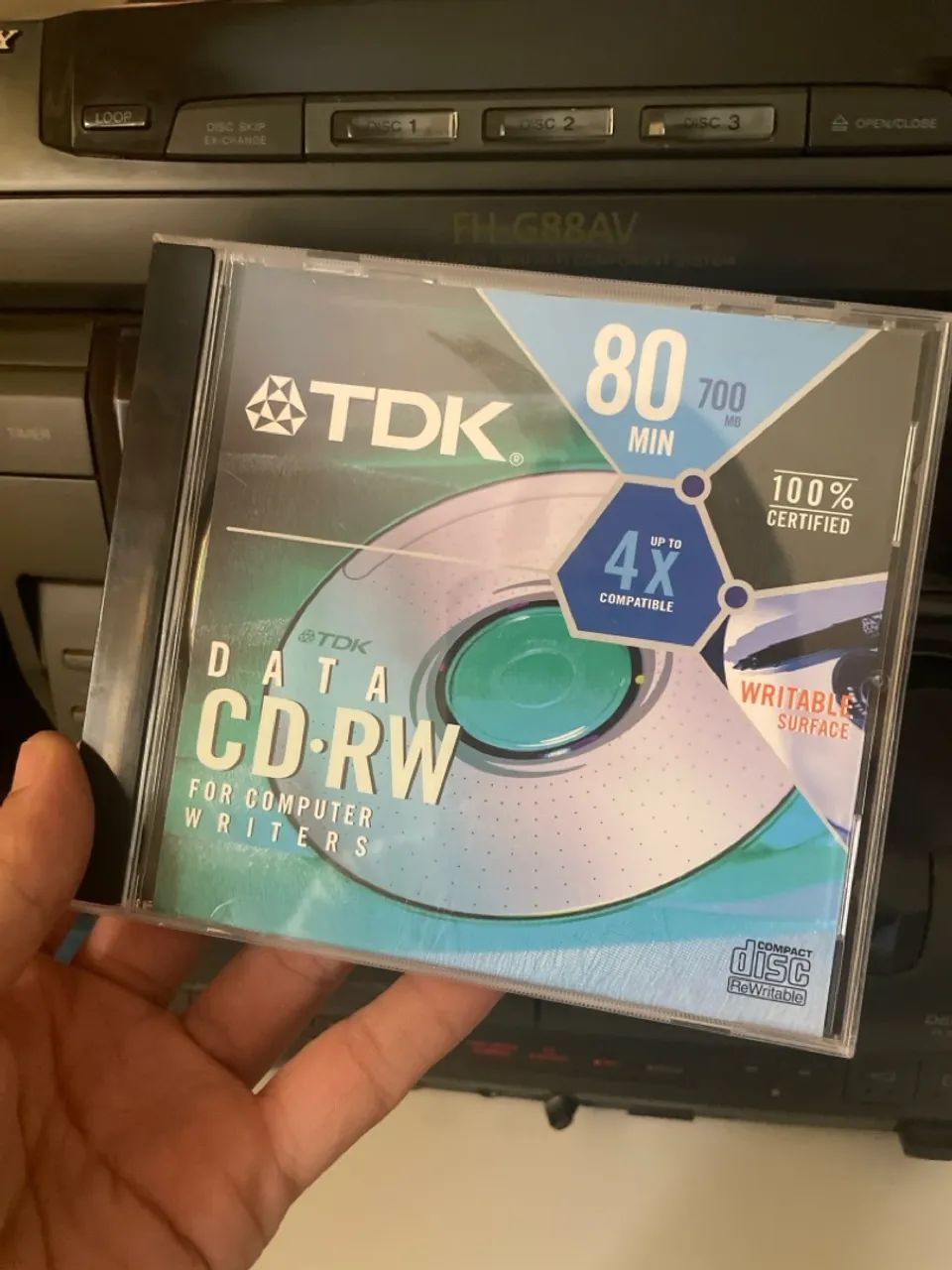 CD-RW TDK Novo nunca usado