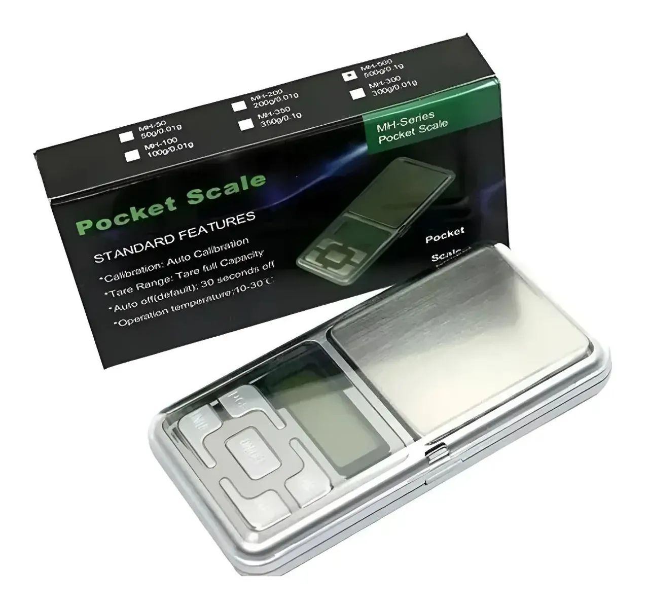 Mini balança digital portátil alta precisão 0,01g até 500g Pocket scale com 2 pilhas AAA - Foto 4