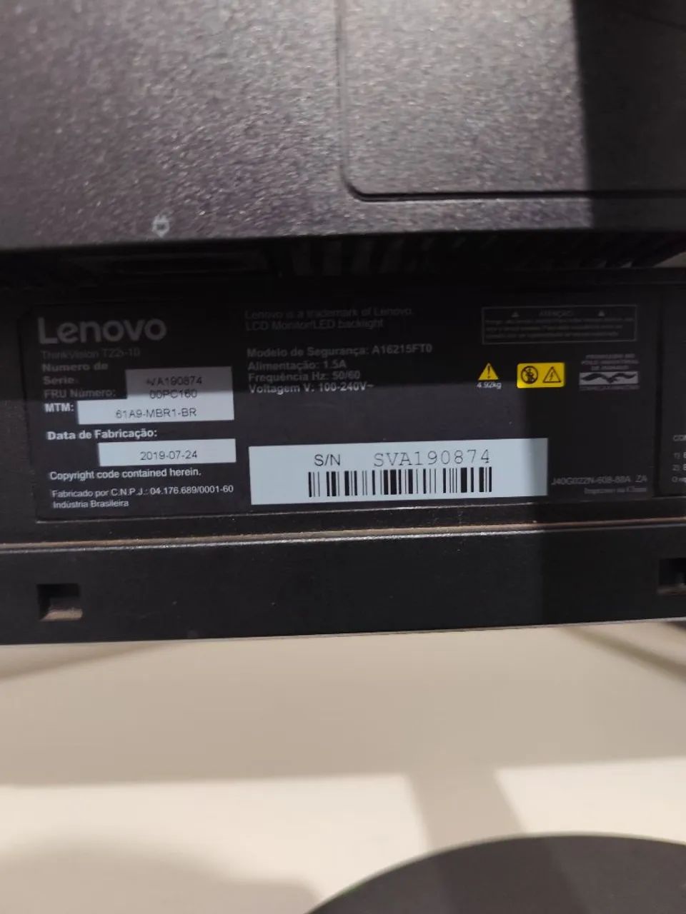 Monitor Lenovo ThinkVision 21,5" - Original - Foto 5