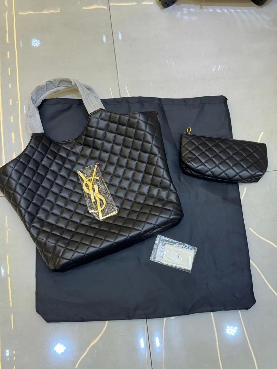 Ysl maxi bag em couro legítimo 
