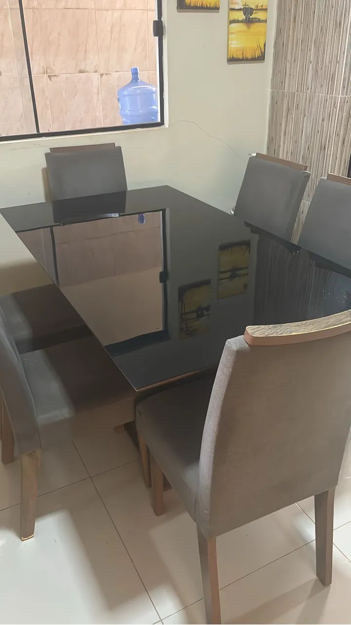 Mesa de vidro sala de jantar  - Foto 4