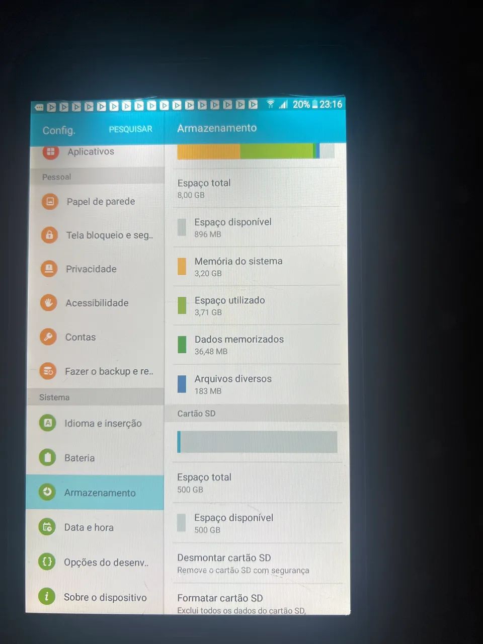 Tablet galax A6 tab 8bg com mais uma película e um catão de memória com 512 bg - Foto 4