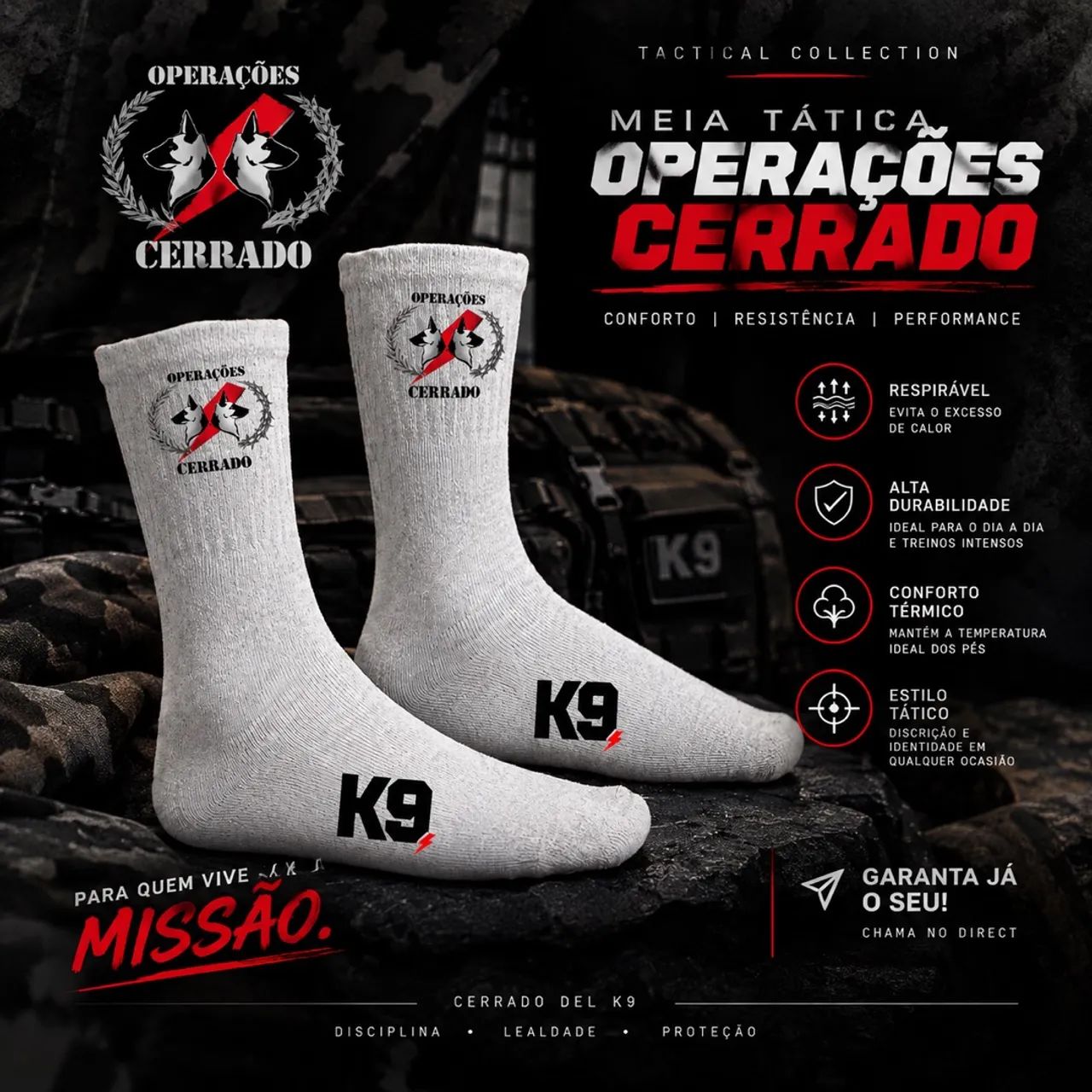 MEIA TÁTICA K9