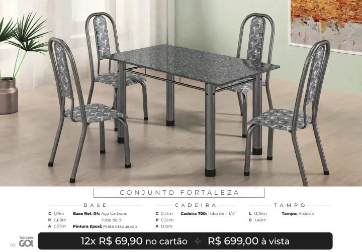 MESA 4 CADEIRAS 