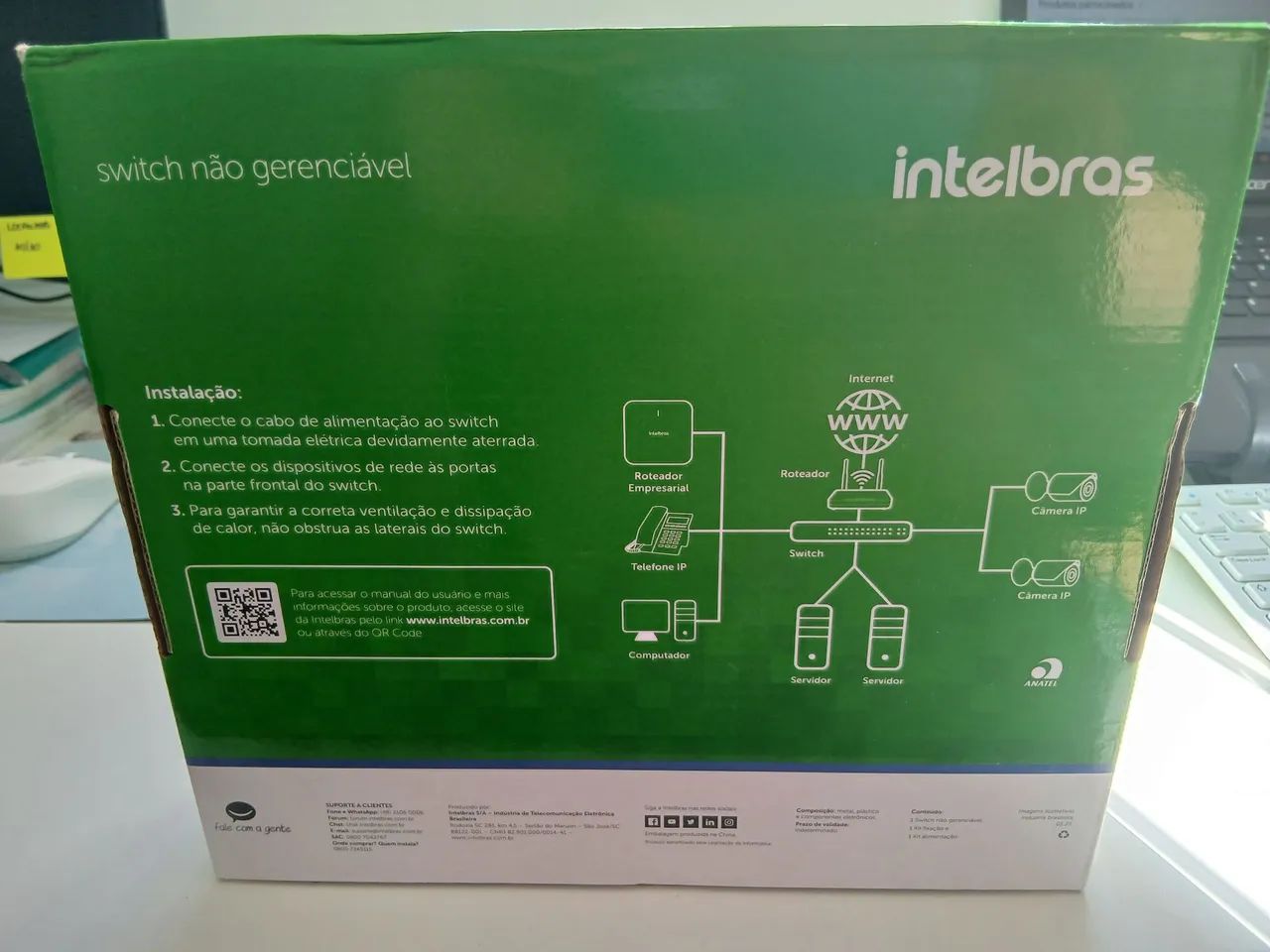 SWITCH 9 portas PoE S1110F-PIntelbras  - Foto 4