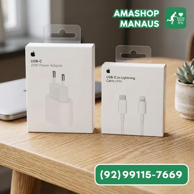 Carregador Iphone Lightning Fonte E Cabo Usb