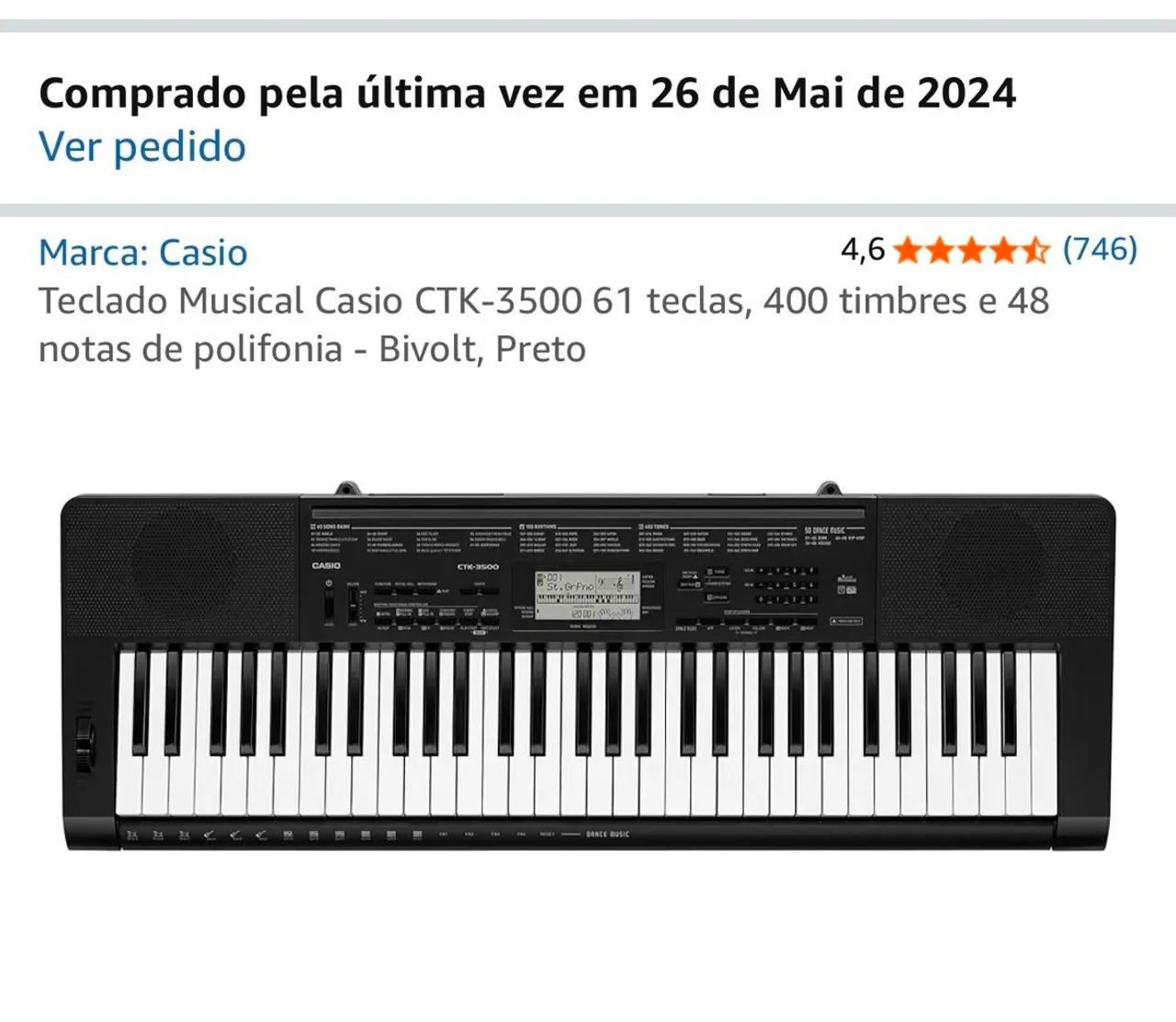 Teclado Casio CTK-3500