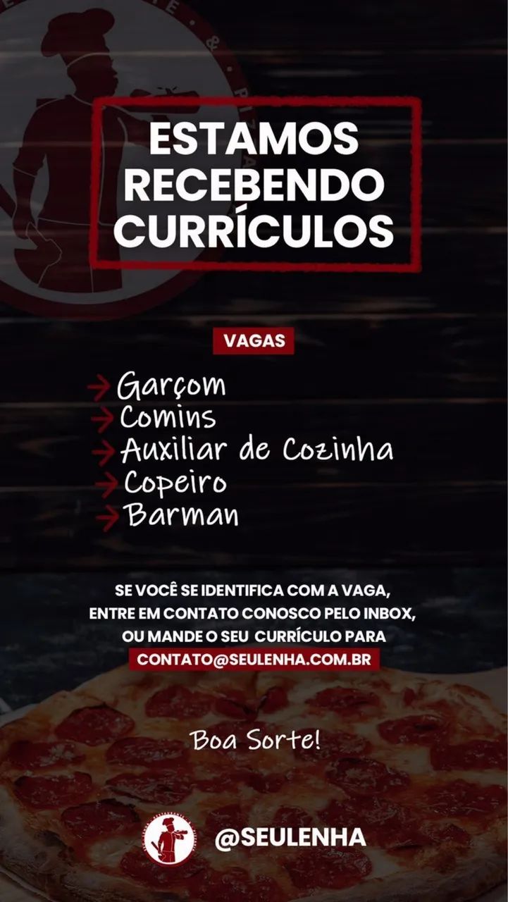 Vagas para Restaurante 