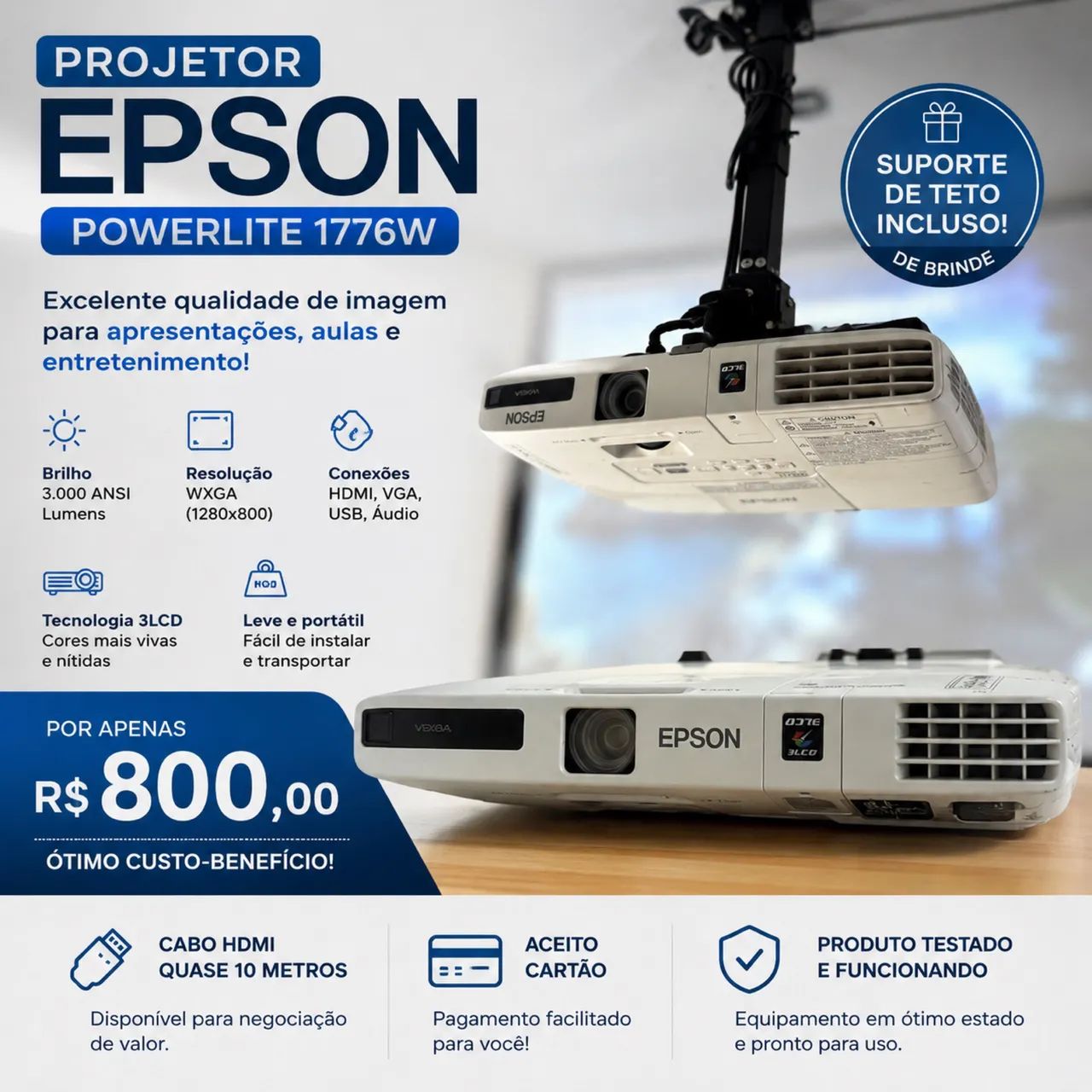 Vendo projetor Epson 