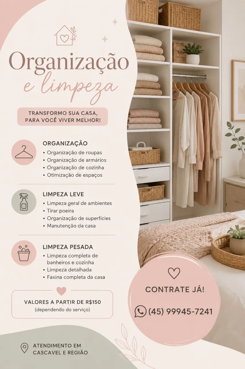 Limpeza e organização 