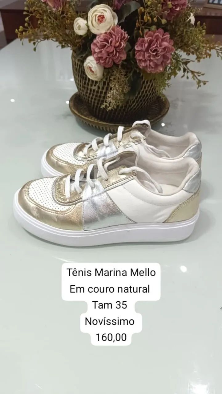 Tênis feminino em couro  - Foto 3