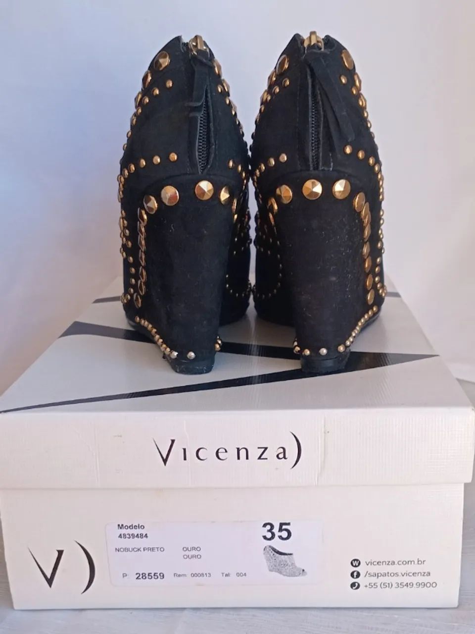 Ankleboot VICENZA Anabela rock n roll com tachinhas  - Foto 5
