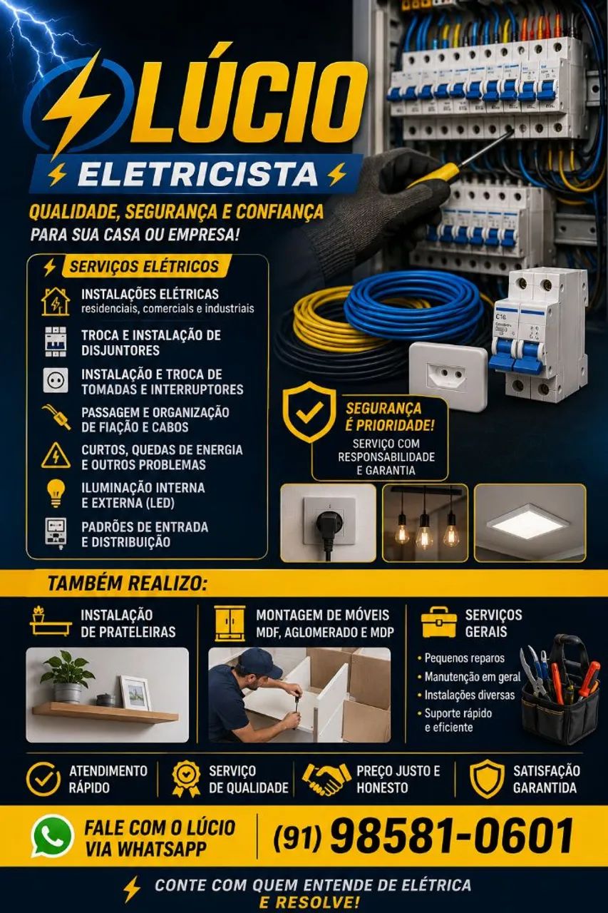 LÚCIO SERVIÇOS GERAIS- CONFIANÇA, QUALIDADE E AGILIDADE 