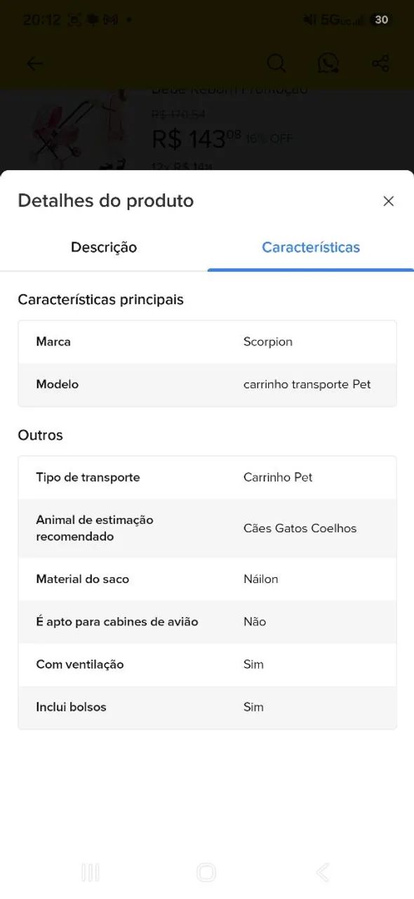 Carrinho de passeio Pet - Foto 4