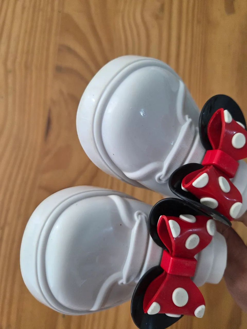 tenis mini melissa minnie mouse branco 22 - Foto 3