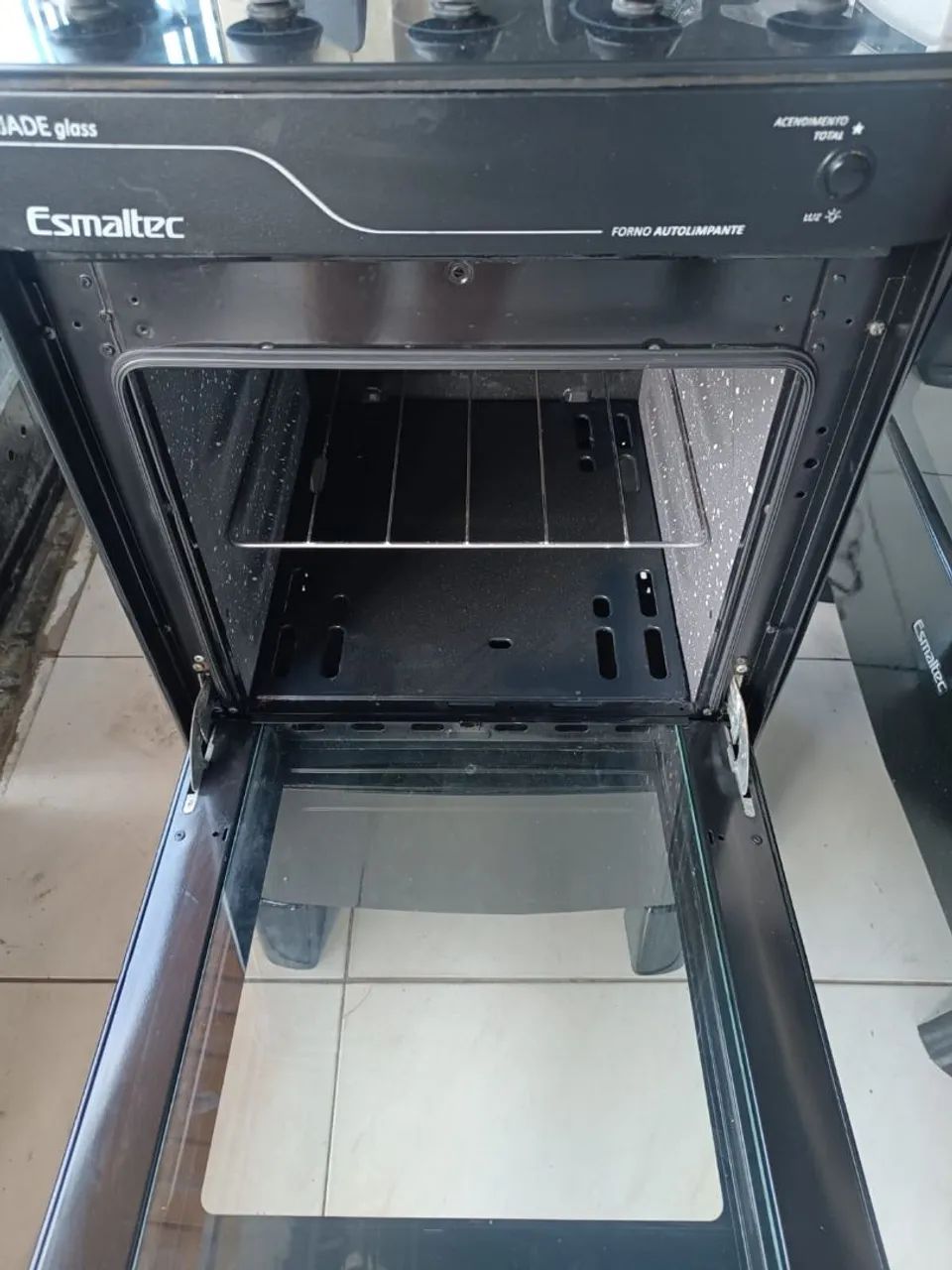 Fogão Esmaltec 4 bocas manual mesa de vidro top! - Foto 5