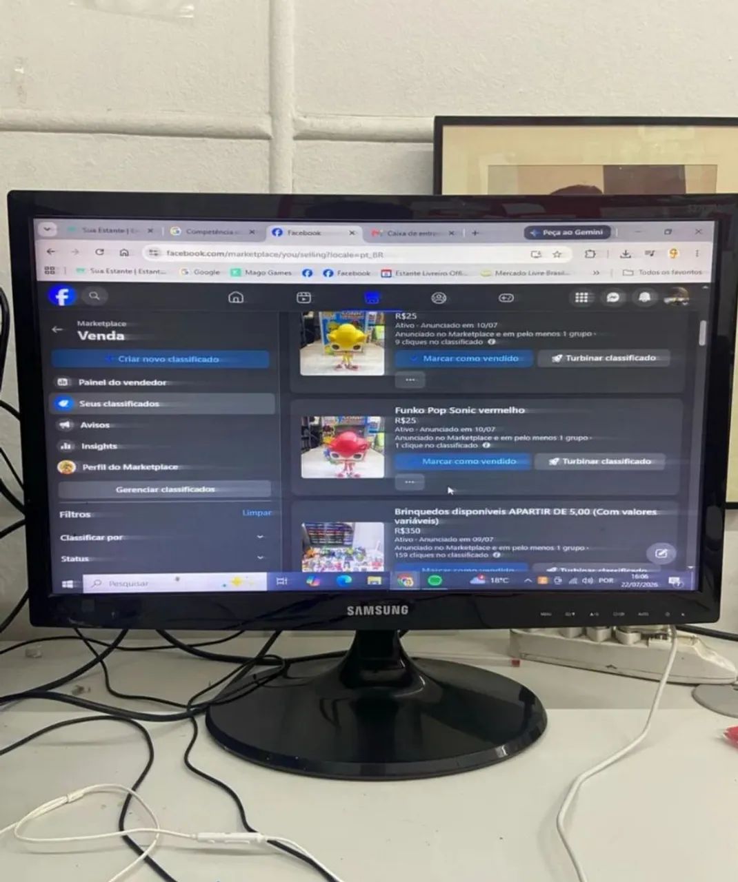 Monitor Samsung 19 polegadas 