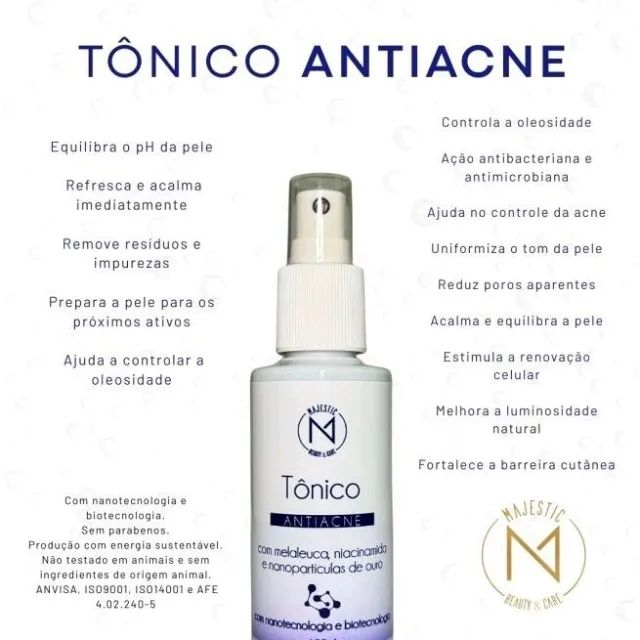 tônico antiacne majestic