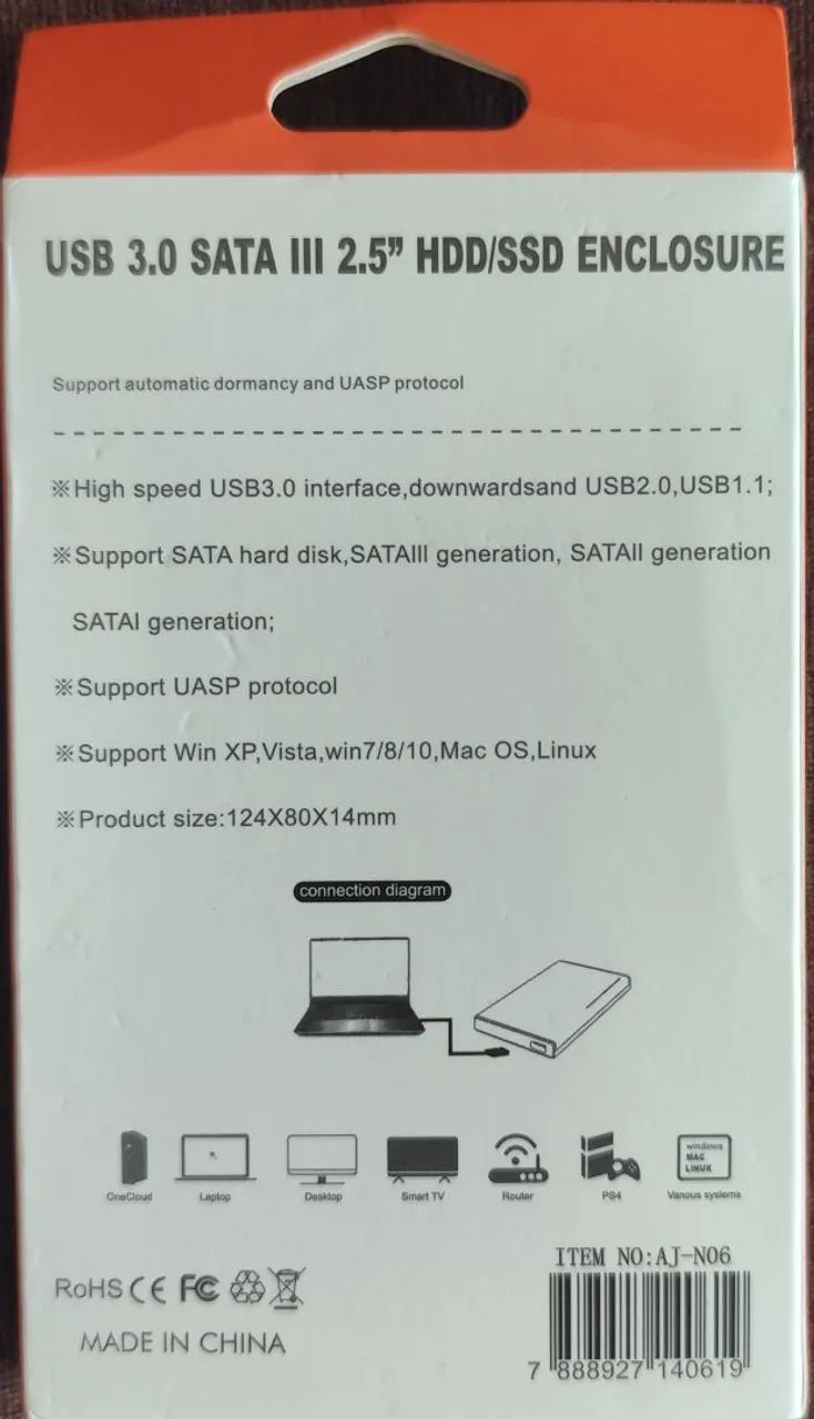 Case USB 3.0 Sata III 2.5 HDD/SSD Enclosure - Foto 2