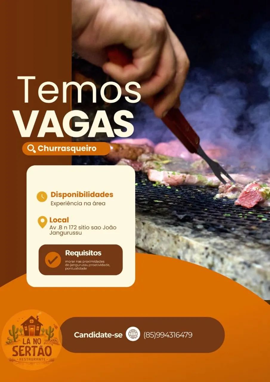 Vaga para churrasqueiro 