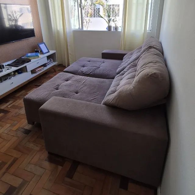 Sofá Retrátil e Reclinável Suede 240cm (Super Confortável) - Foto 2