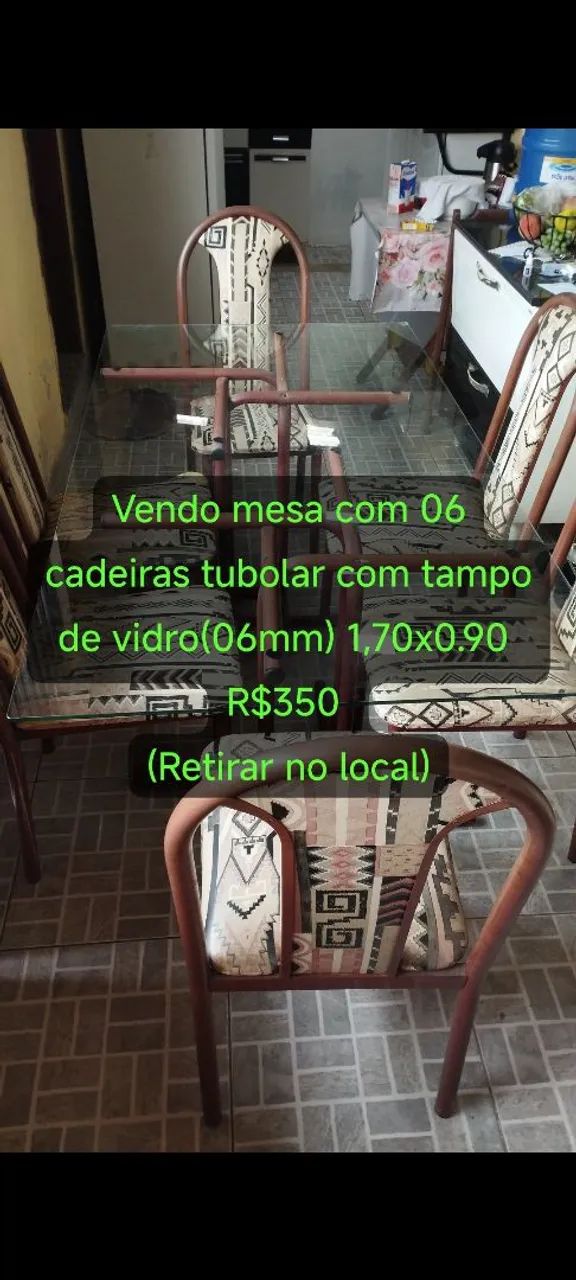 Vendo mesa completa com 6 cadeiras